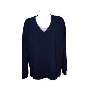 Orvis‎ Classic Soft Sweatshirt V Neck Pullover Modal Blend Womens XL Black